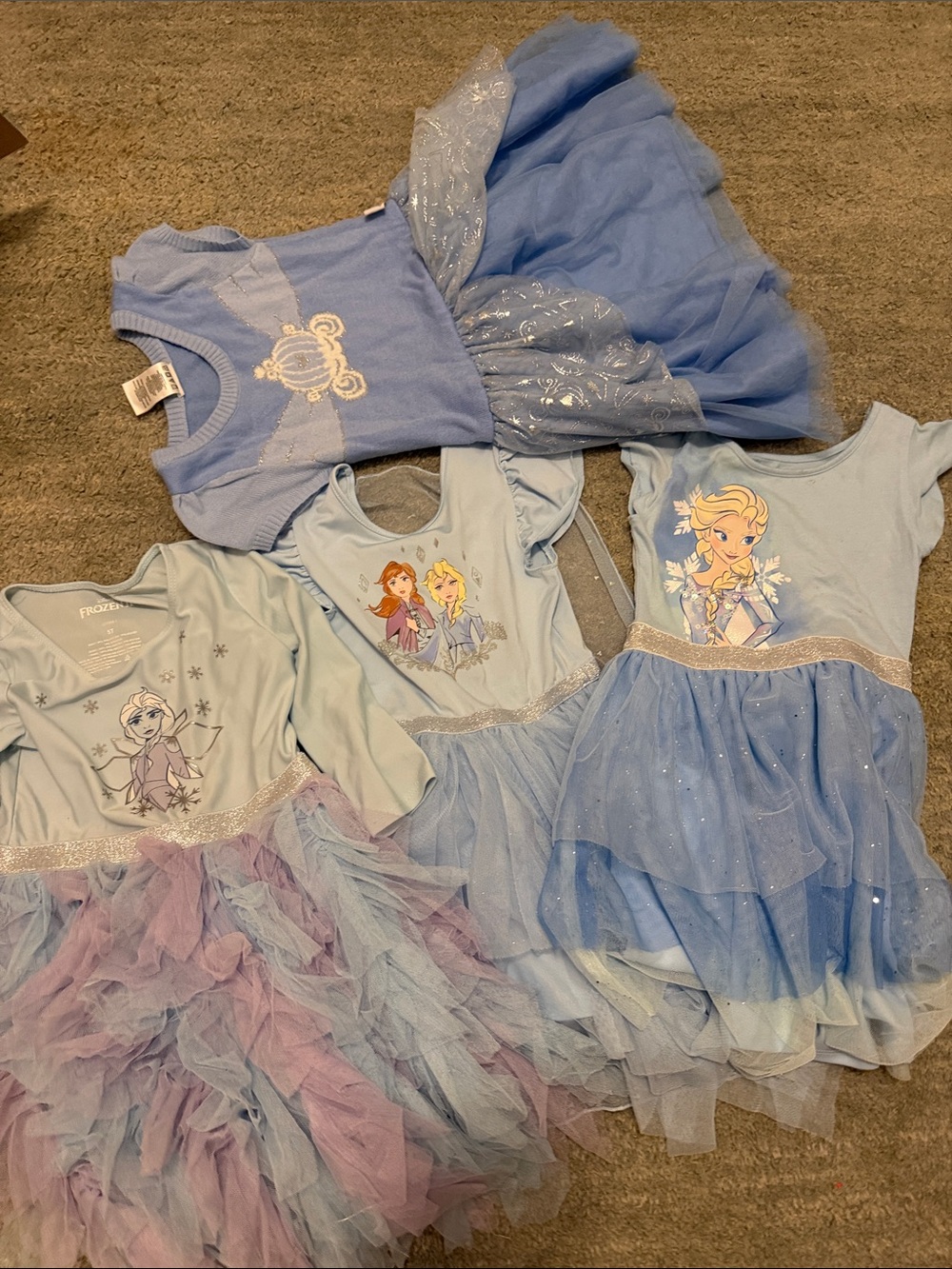 Lot of Girls' Blue Elsa & Frozen-Inspired Tulle Dress, size 5